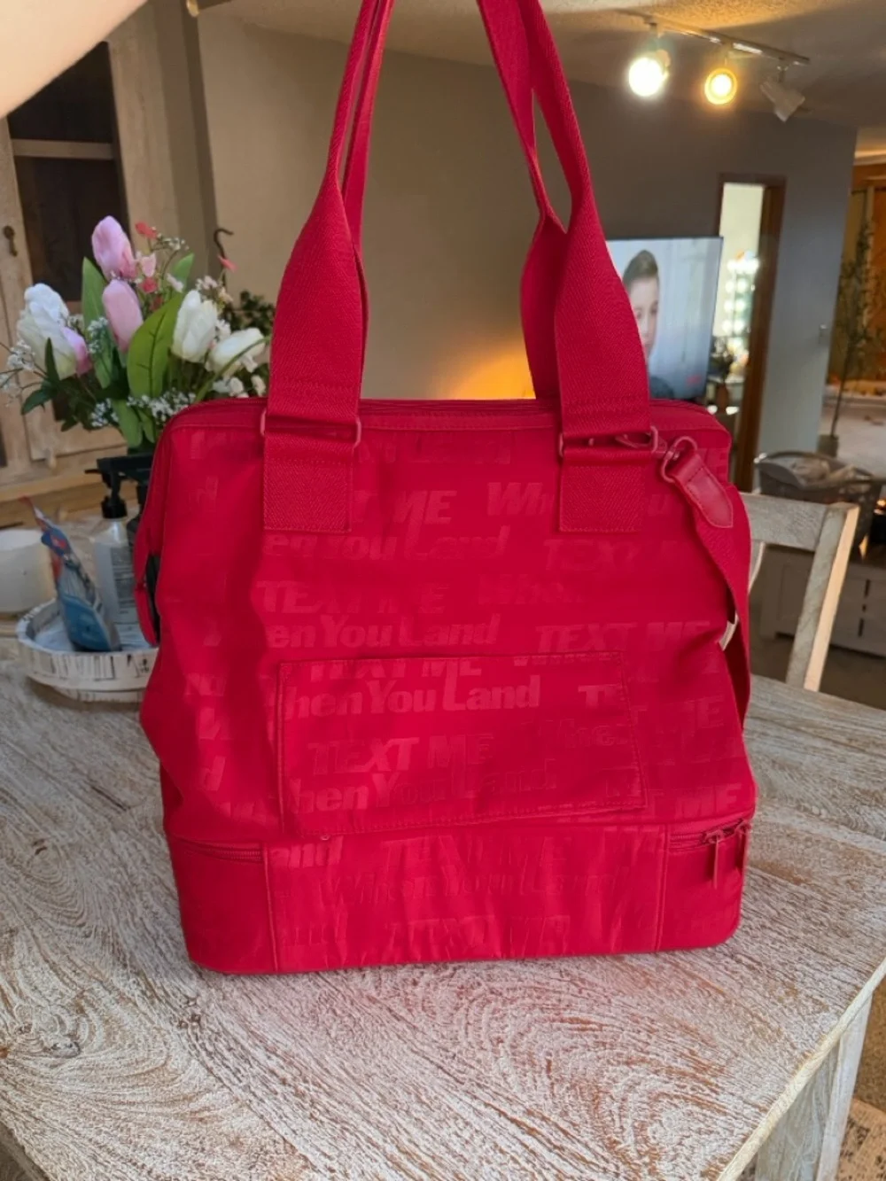 BEIS X Lonely Ghost The Text Me Mini Weekender NWT - Picture 4 of 14